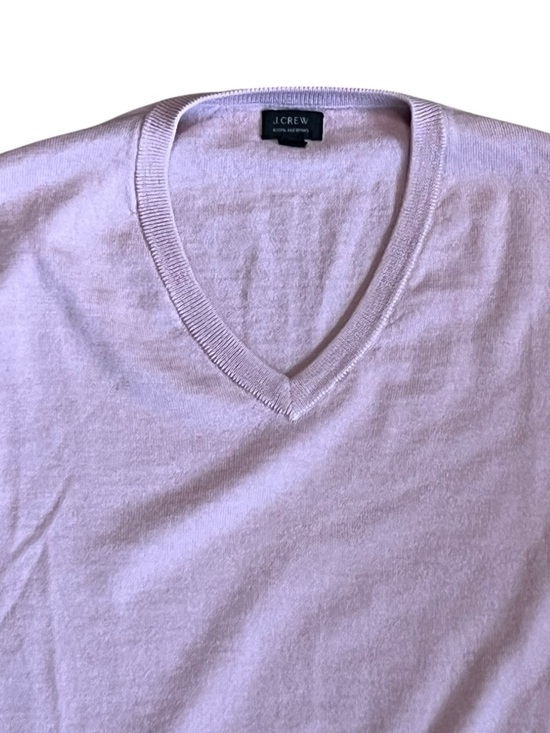 J. Crew Men’s Sz XL Pink 100% Merino WoolV-Neck Sweater - Picture 2 of 12